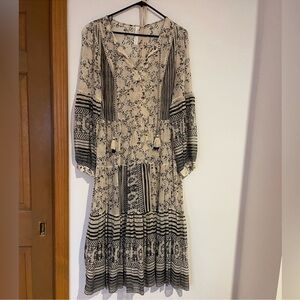 Anthropologie tiered talulah boho maxi dress